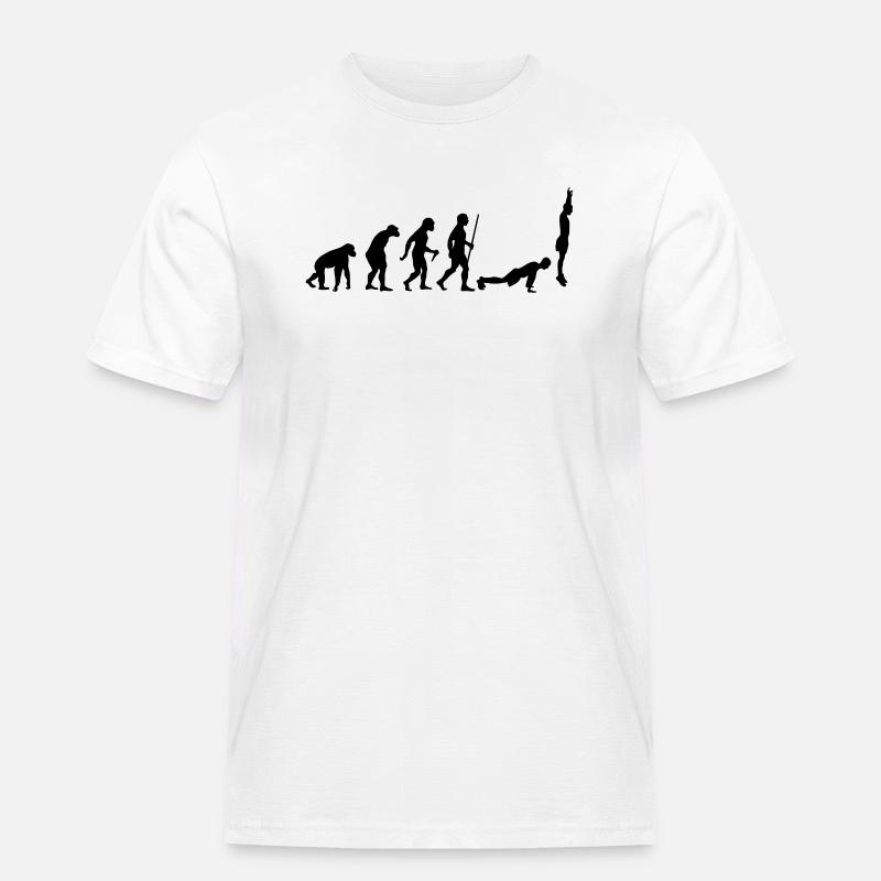 Evolution Burpee - Men's Workwear T-Shirt - white