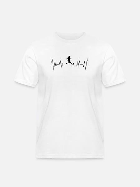 Heartbeat Soccer Silhouette - Men's Workwear T-Shirt - white