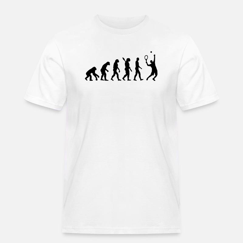 Evolution Tennis - Männer Workwear T-Shirt - Weiß