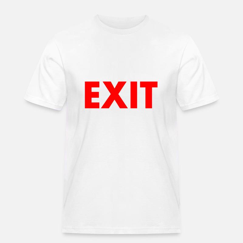 Exit - Männer Workwear T-Shirt - Weiß