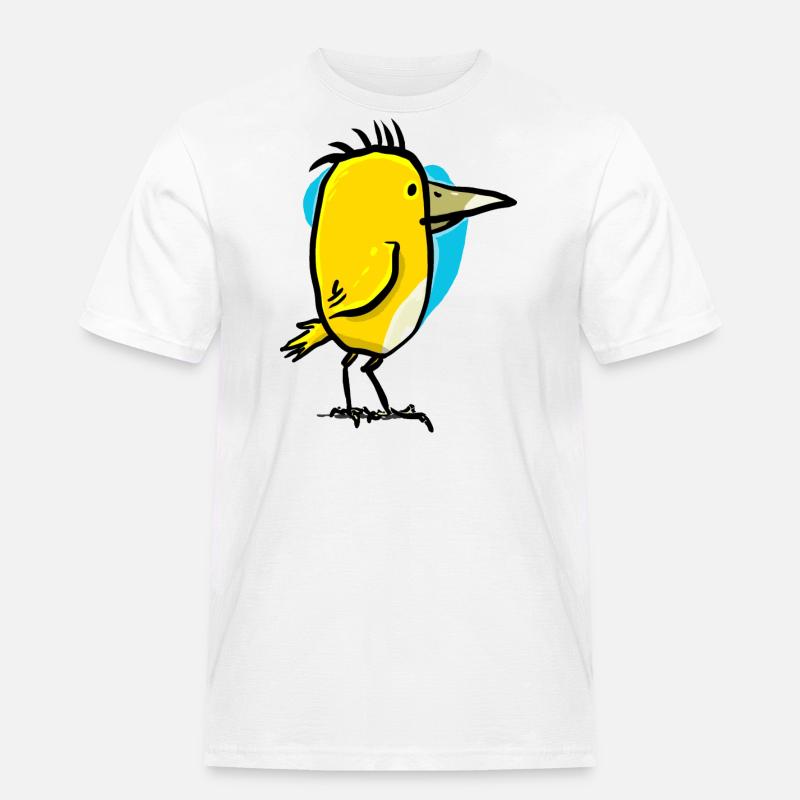 Vogel mit großem Schnabel - Männer Workwear T-Shirt - Weiß
