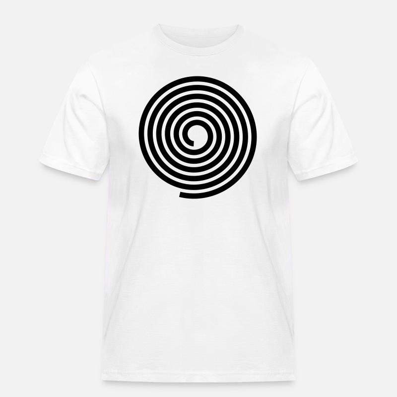Spirals pattern vector template - Men's Workwear T-Shirt - white