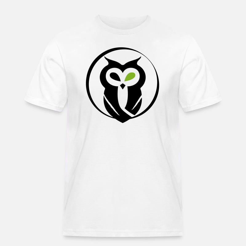 GOWILD Eule - ohne was ... zebrastyle - Männer Workwear T-Shirt - Weiß