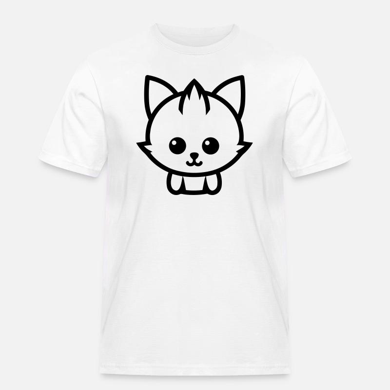 Fuchs - Männer Workwear T-Shirt - Weiß
