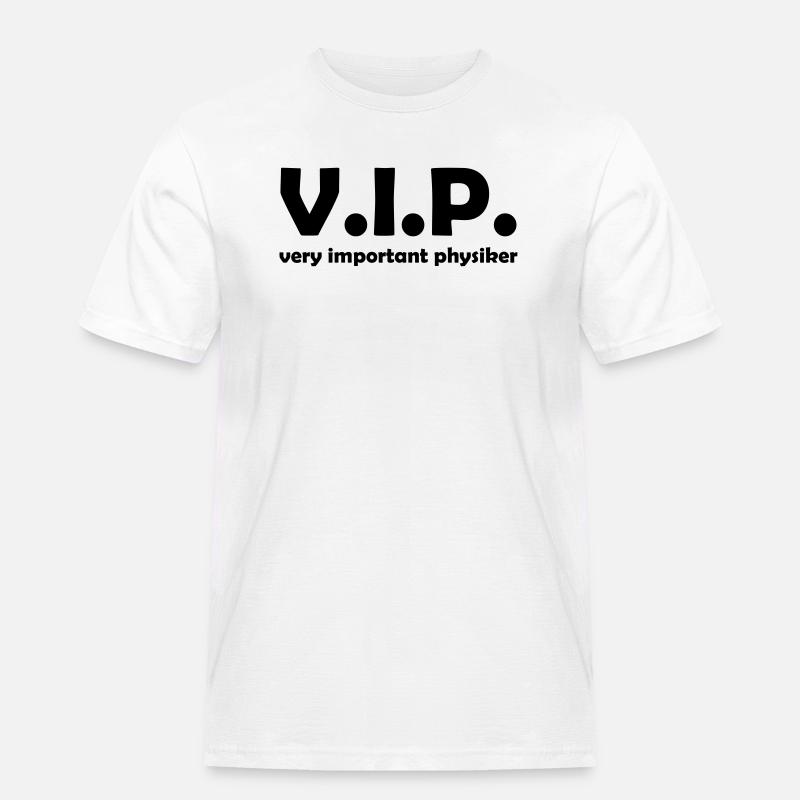 physiker - Männer Workwear T-Shirt - Weiß