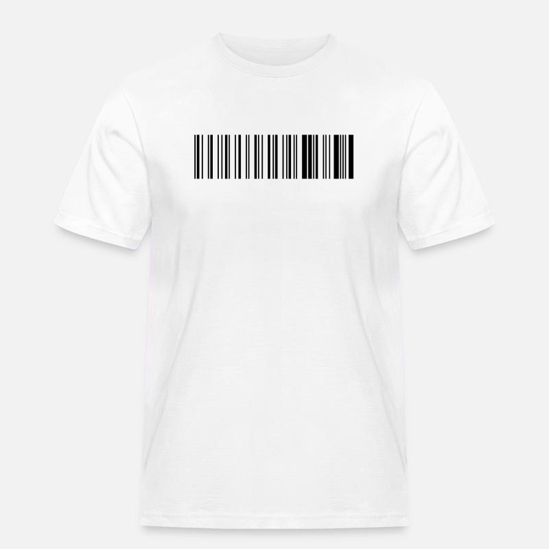 barcode. - Männer Workwear T-Shirt - Weiß