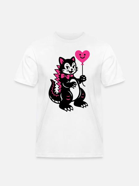 Monster Cat Pink - Men's Workwear T-Shirt - white