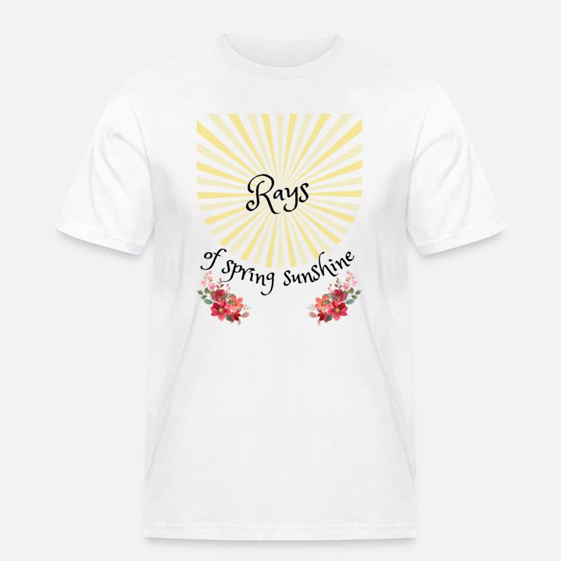Frühling | Spring | Sonnenstrahlen | Sonne - Männer Workwear T-Shirt - Weiß