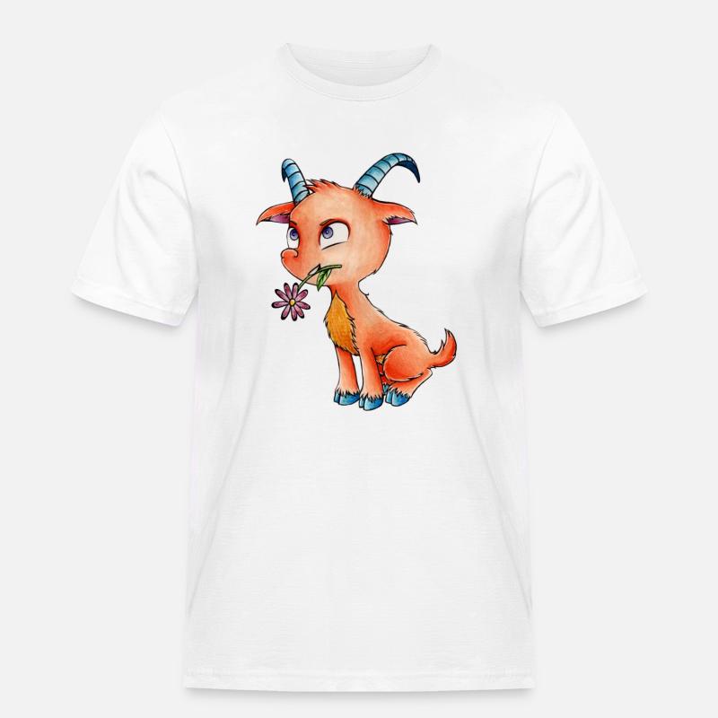 Sternzeichen: Steinbock - Männer Workwear T-Shirt - Weiß