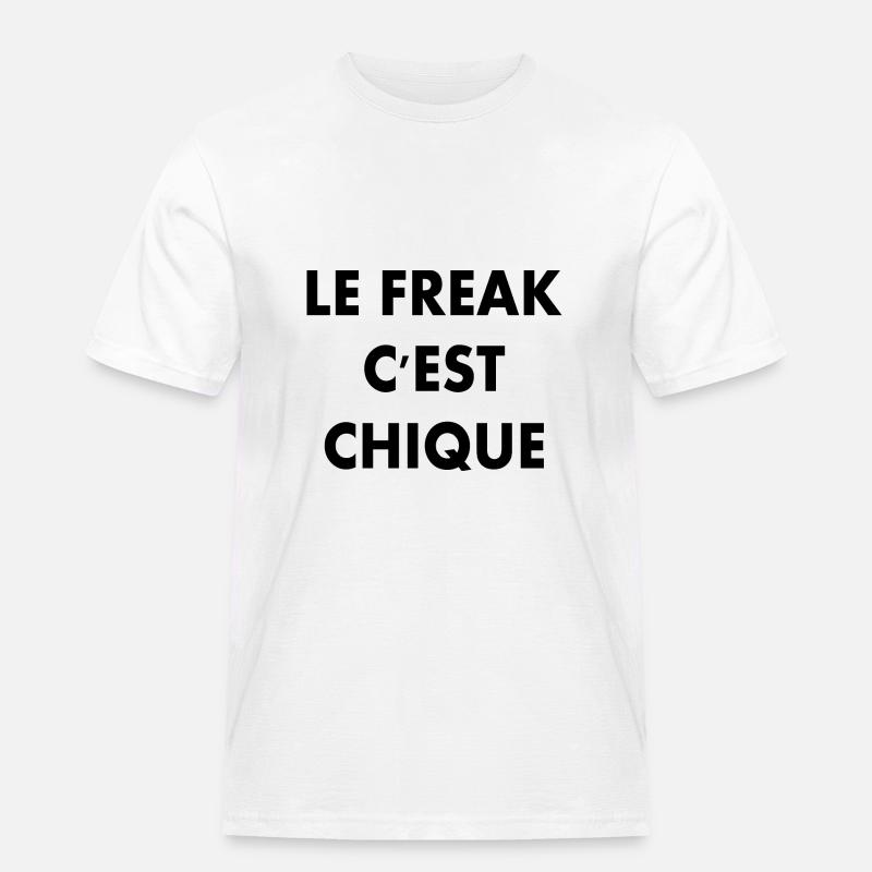 le freak c'est chique - Männer Workwear T-Shirt - Weiß