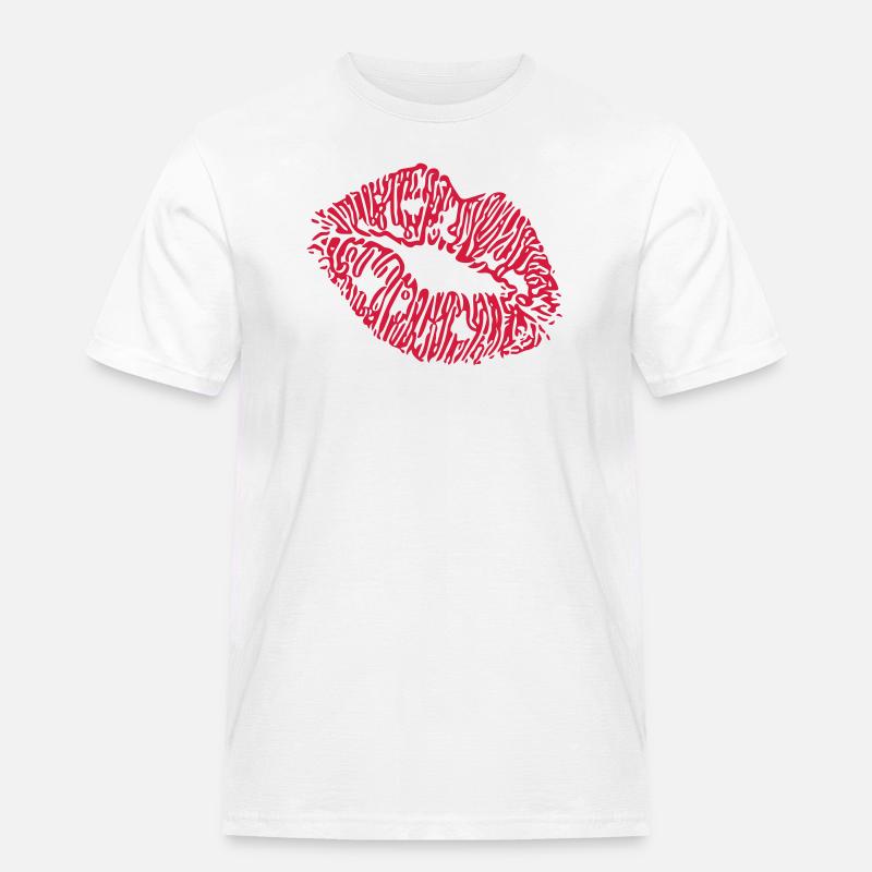lips - Men's Workwear T-Shirt - white