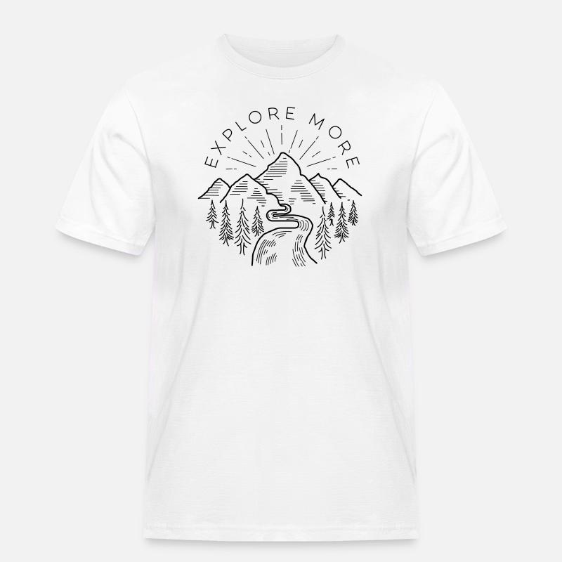 Explore more - Männer Workwear T-Shirt - Weiß