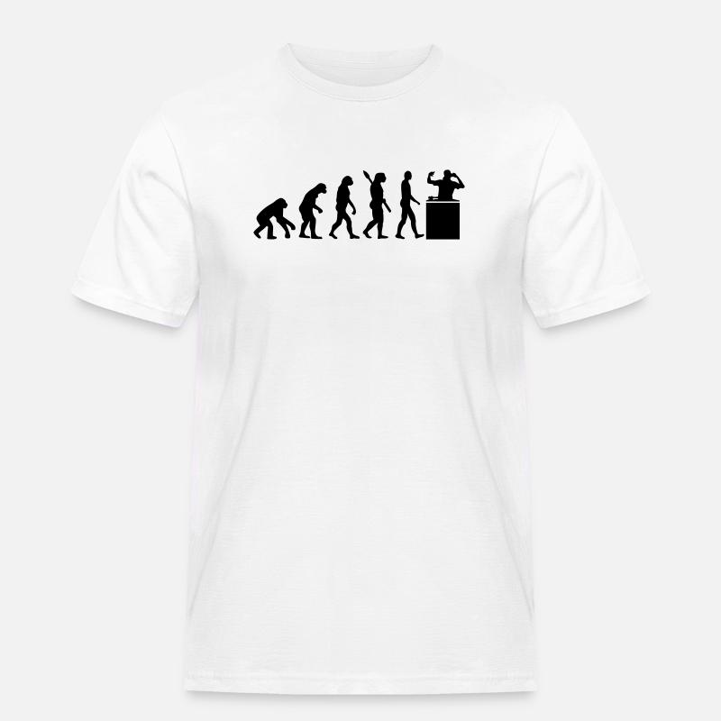 Evolution DJ - Men's Workwear T-Shirt - white
