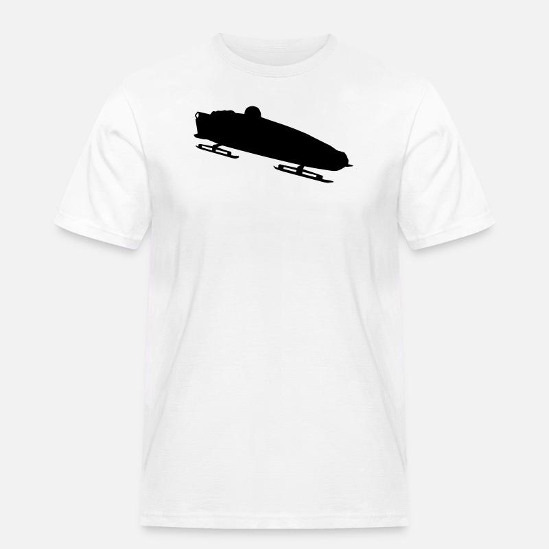 Bobfahrer - Männer Workwear T-Shirt - Weiß