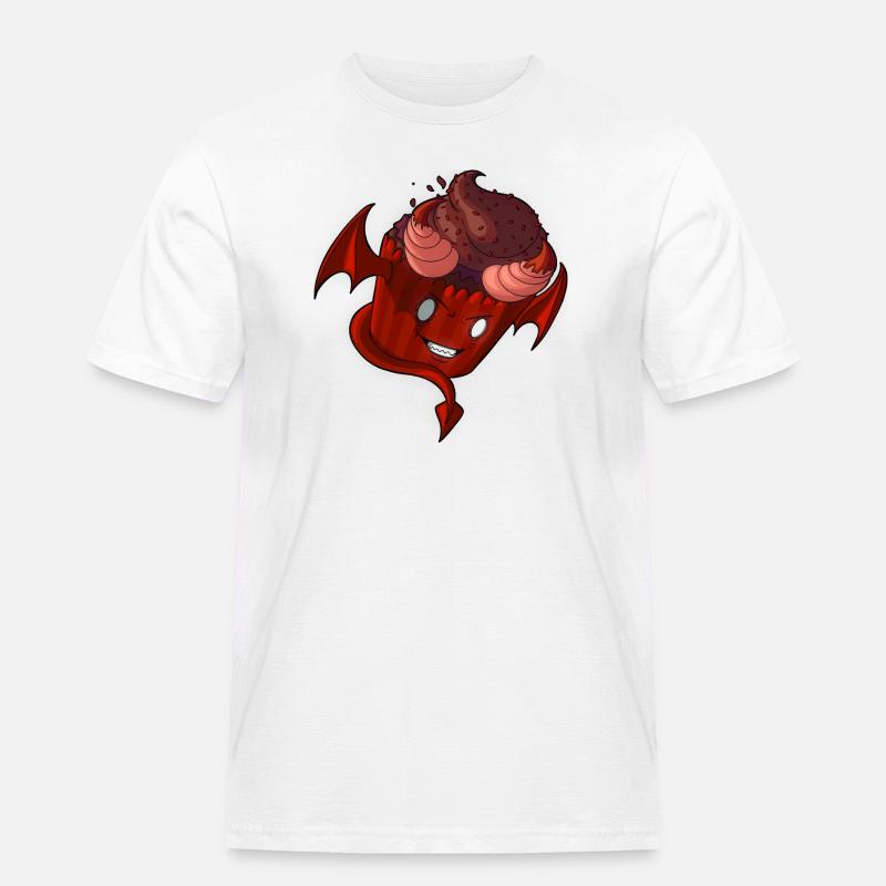 Devil Cupcake - Männer Workwear T-Shirt - Weiß