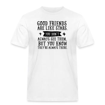 Good Friends Are Like Stars... - Männer Workwear T-Shirt - Weiß - Vorne - AI Model Male 185 dark (185cm)