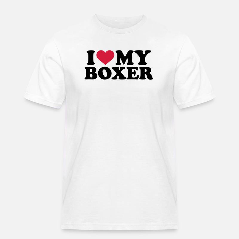 Boxer - Männer Workwear T-Shirt - Weiß