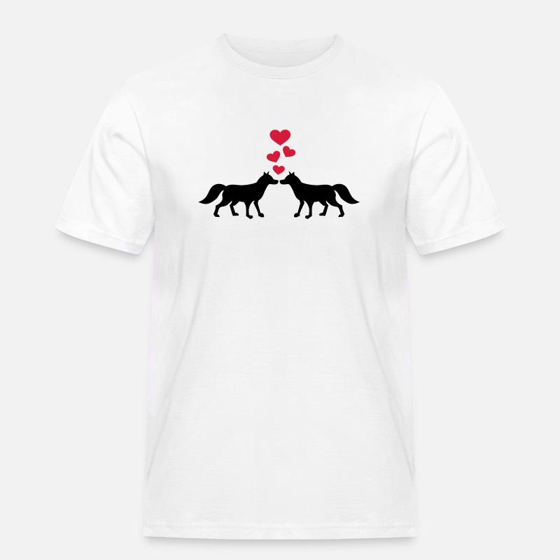 Fuchs - Männer Workwear T-Shirt - Weiß