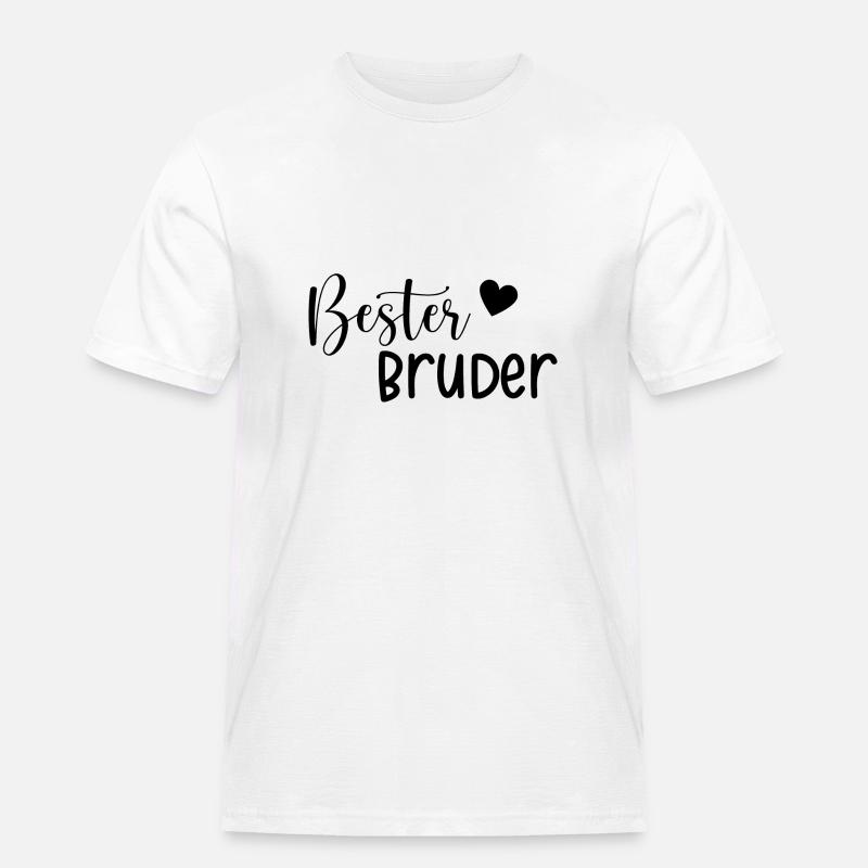 Bester Bruder Geschenkidee - Männer Workwear T-Shirt - Weiß