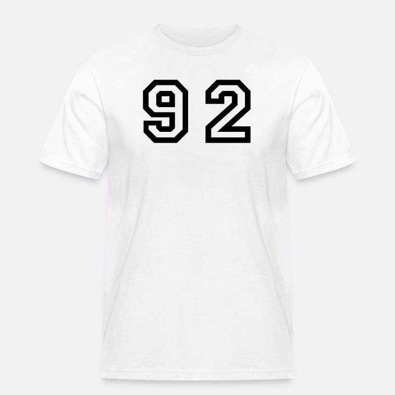 Number - 92 - Ninety Two - Men's Workwear T-Shirt - white