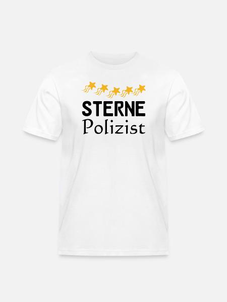 Sterne Polizist Geschenk - Männer Workwear T-Shirt - Weiß