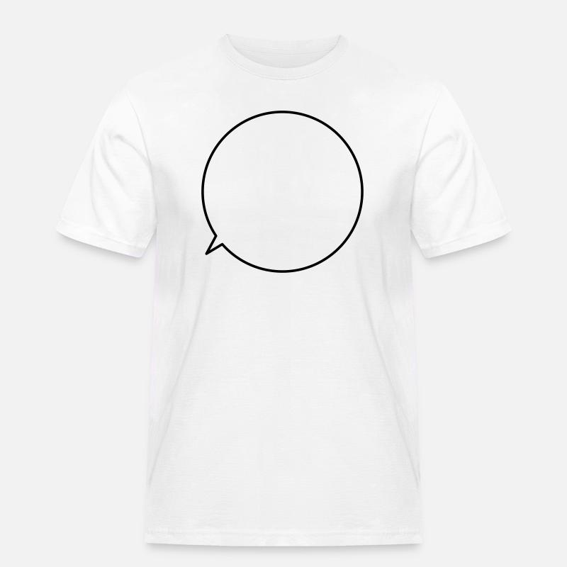 Speech bubble request text customizable - Men's Workwear T-Shirt - white