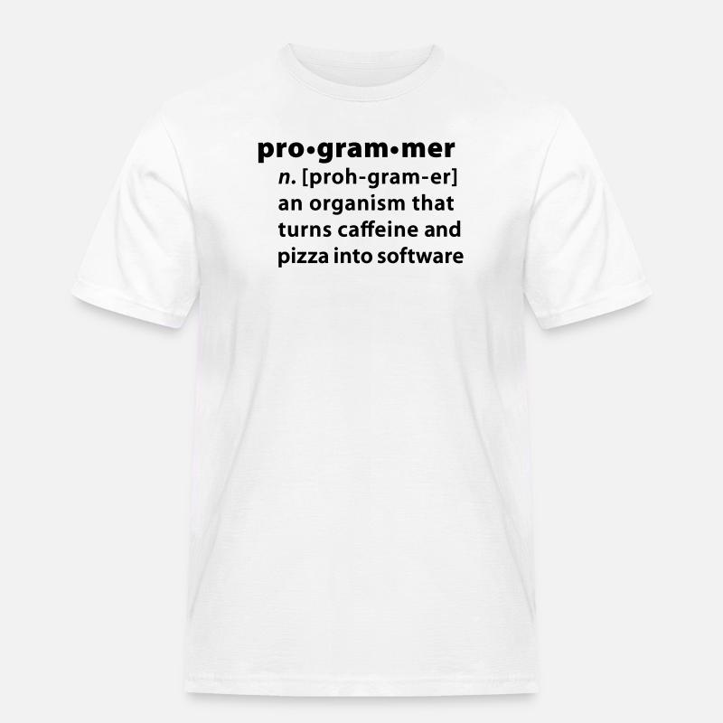 Programmdefinition - die Definition Programmer - Männer Workwear T-Shirt - Weiß