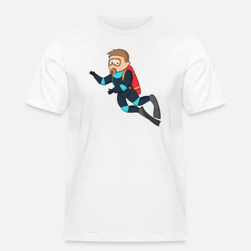 diving - Männer Workwear T-Shirt - Weiß