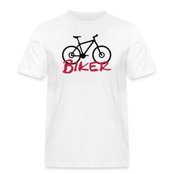 motarde - T-shirt Workwear homme - blanc - Devant - AI Model Male 185 dark (185cm)