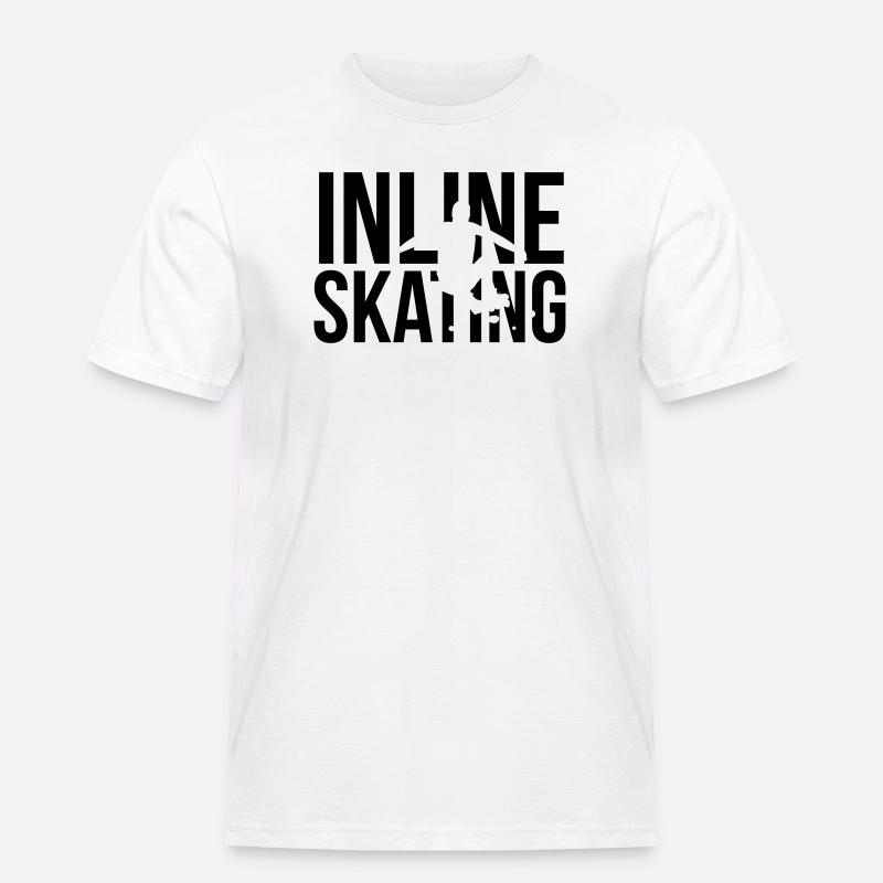 inline skating - Männer Workwear T-Shirt - Weiß