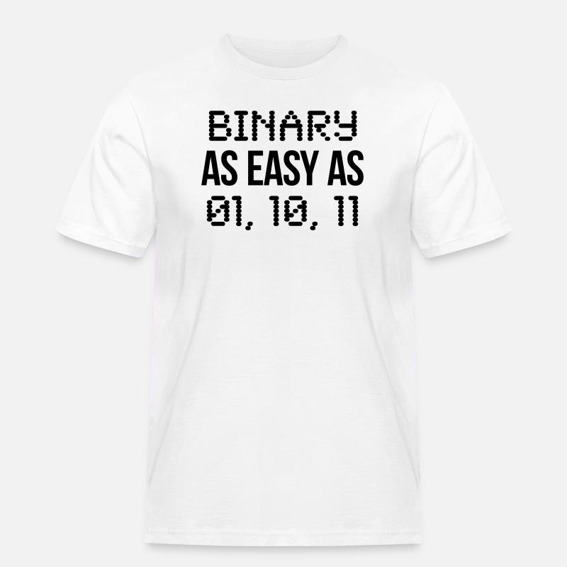 binary - Männer Workwear T-Shirt - Weiß