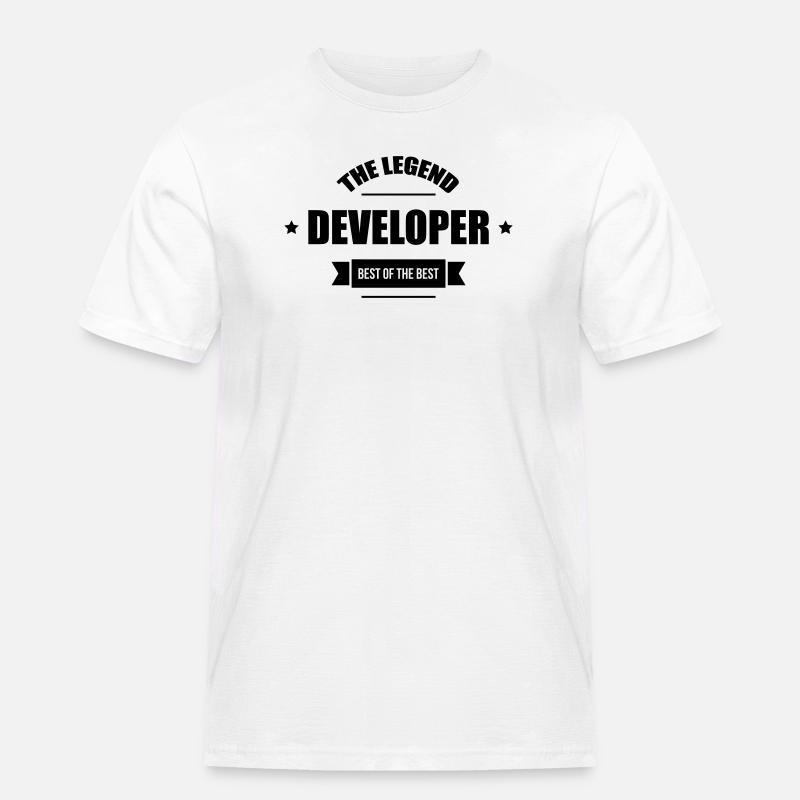 Developer - Männer Workwear T-Shirt - Weiß