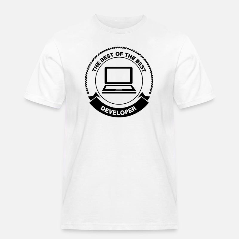Developer - Männer Workwear T-Shirt - Weiß