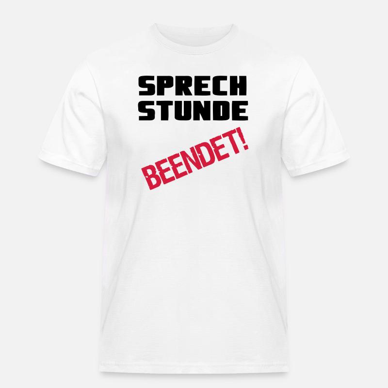 Sprechstunde beendet Medizin Spruch Geschenk - Männer Workwear T-Shirt - Weiß