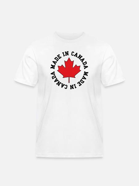 Made in Canada – Maple Leaf Statement - Men's Workwear T-Shirt - white