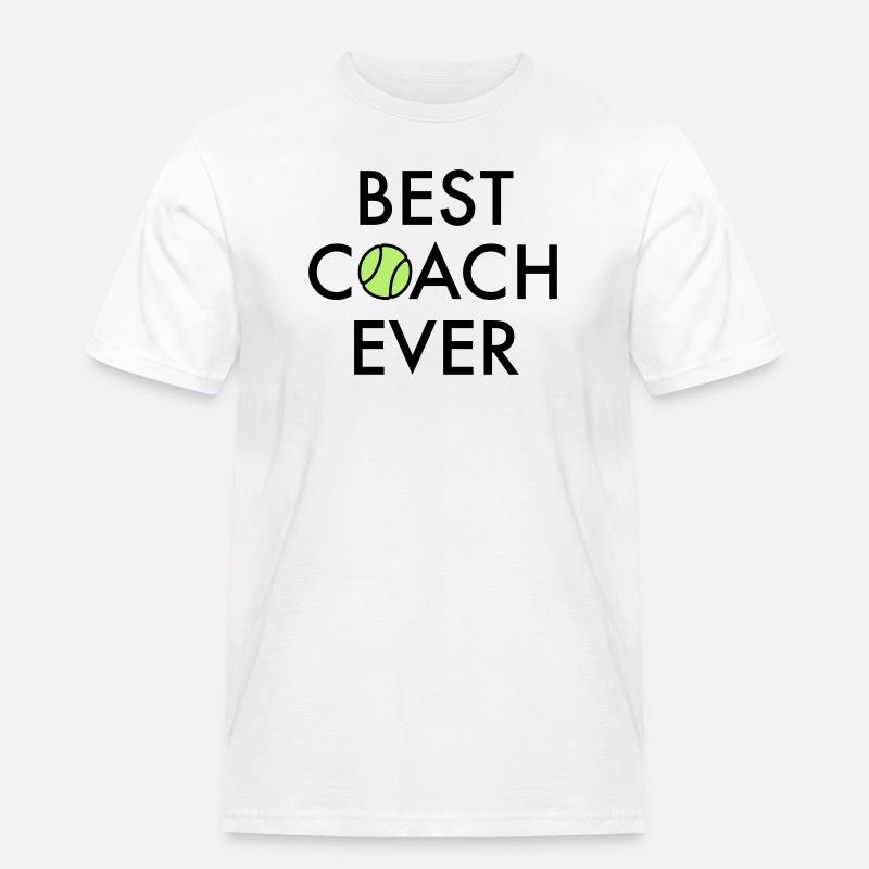 Best Coach ever - Männer Workwear T-Shirt - Weiß