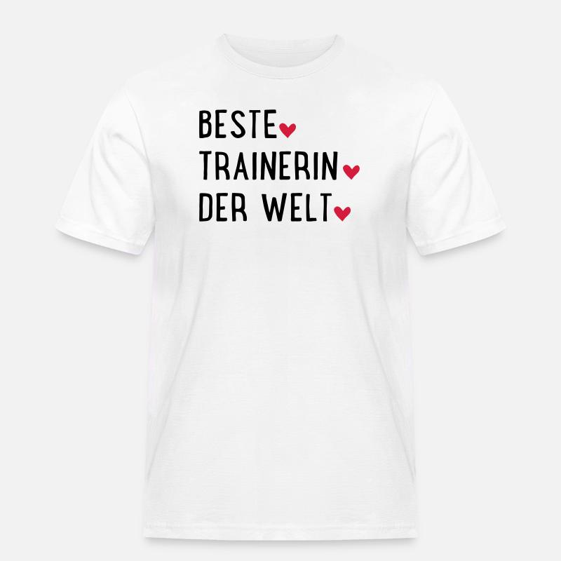 beste trainerin - Männer Workwear T-Shirt - Weiß