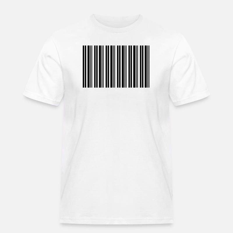Barcode Strichcode Nerd IT Technik Design - Männer Workwear T-Shirt - Weiß