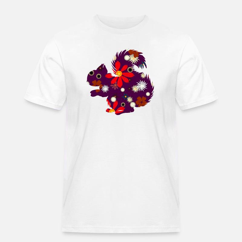 Herbstoutfit freizeit, eichhörnchchen design - Männer Workwear T-Shirt - Weiß