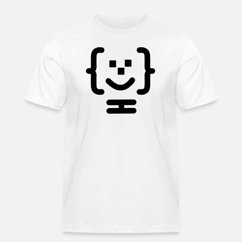 Code-Logo des Hauptprogrammierers - Männer Workwear T-Shirt - Weiß