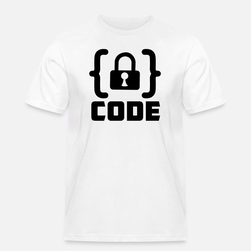 Code avec programmateur de verrouillage - T-shirt Workwear homme - blanc