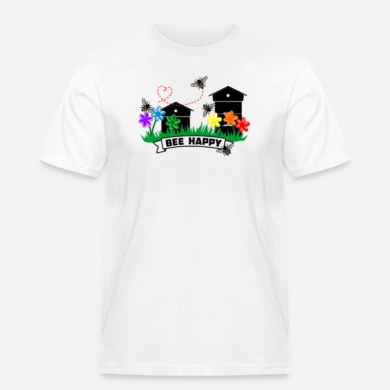 Honiggewächshäuser und Blumen - Männer Workwear T-Shirt - Weiß