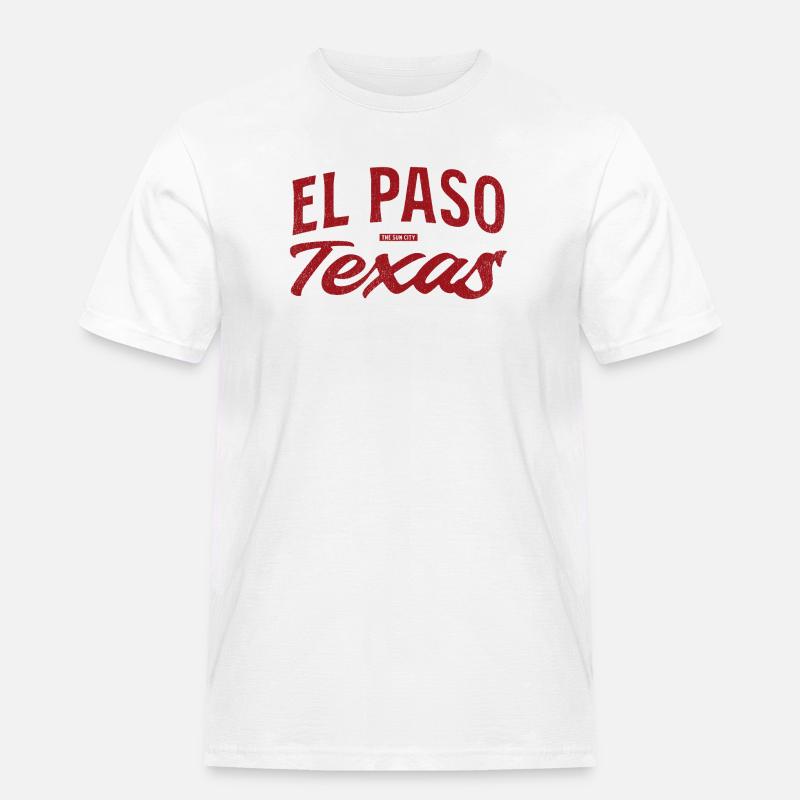 El Paso Texas Retro Script - Men's Workwear T-Shirt - white