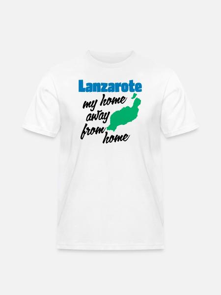 Lanzarote, mein zweites Zuhause - Männer Workwear T-Shirt - Weiß
