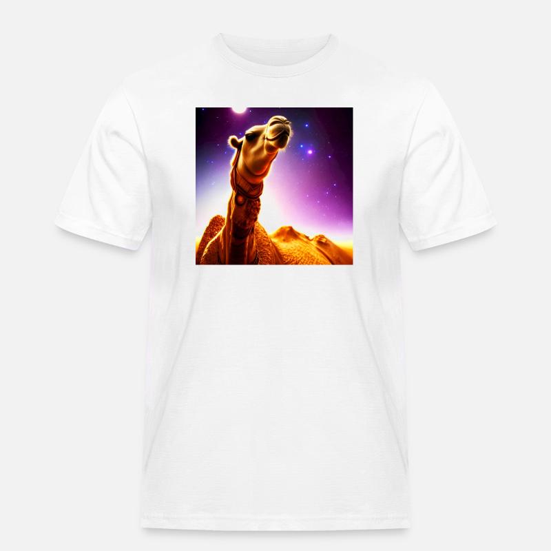 Dromedar Kamel - Wüstenschiff - Männer Workwear T-Shirt - Weiß