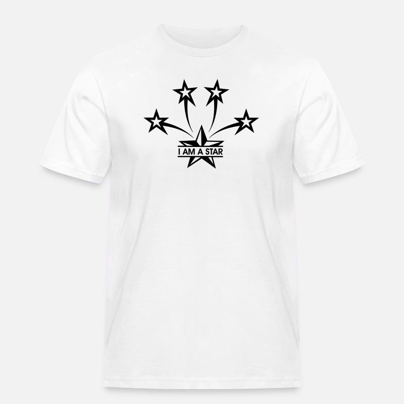 Ich bin ein Star - Männer Workwear T-Shirt - Weiß