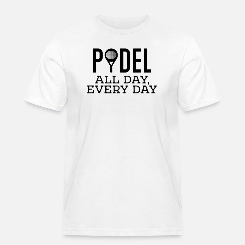 Racket Padel Training Padel Game Statement - Men's Workwear T-Shirt - white