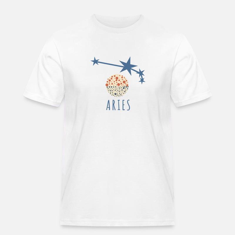 Das Sternbild Widder - Männer Workwear T-Shirt - Weiß