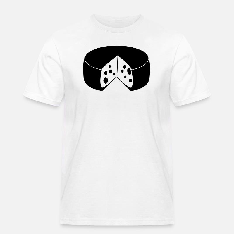 Käse mit Ausschnitt - Männer Workwear T-Shirt - Weiß