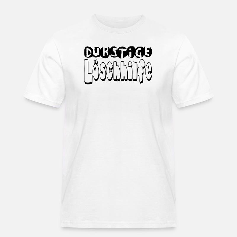 durstigelöschhilfe - Männer Workwear T-Shirt - Weiß